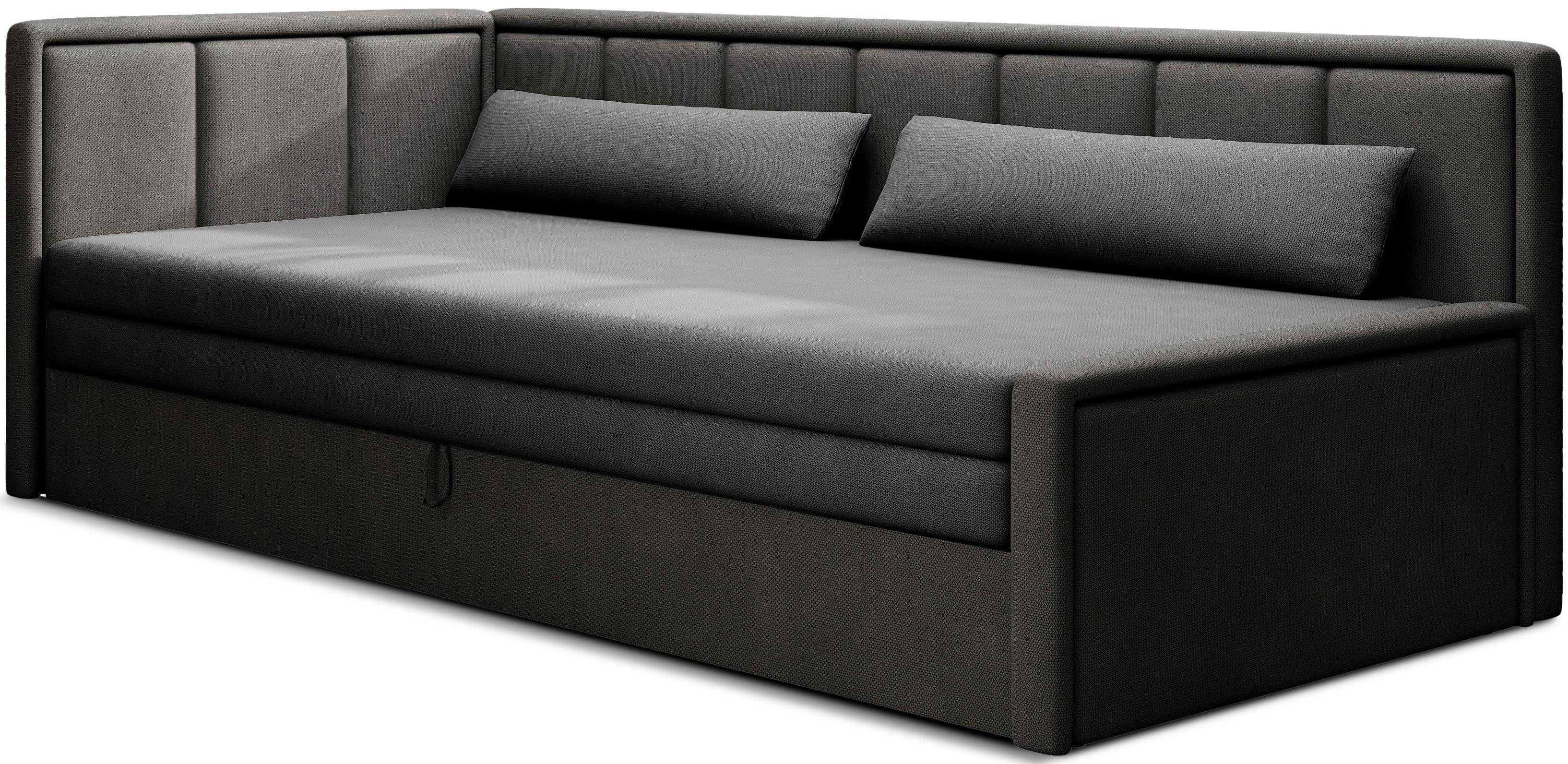 Récamiere Fulgeo Anthrazit/schwarz B: 82 Cm - Anthrazit/Schwarz, Design, Textil (82/77/214cm) - MID.YOU