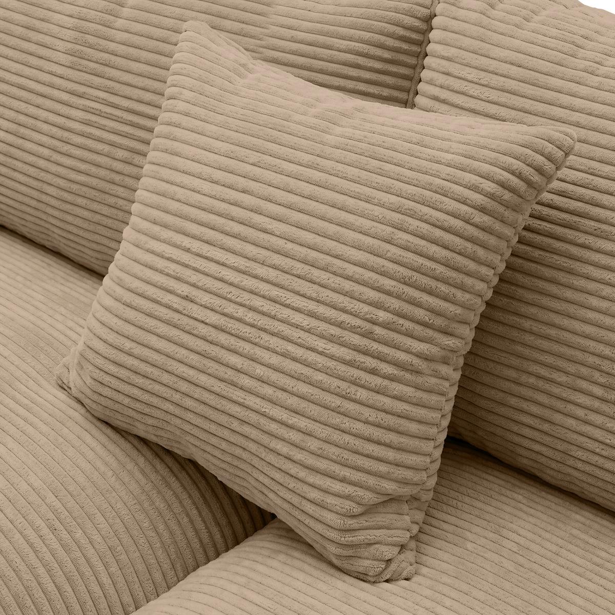 Rohová sedačka PEDRO, levá, karamelový manšestr - černá/karamel, Moderní, textil/plast (190/300cm) - Mömax