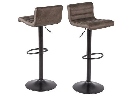 Barová Židle Mika - tmavě hnědá/černá, Moderní (42/95-115/49cm) Barová Židle Mika - tmavě hnědá/černá, Moderní (42/95-115/49cm)