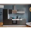 Küchenblock Malia Küchenblock 280 Cm - Graphitfarben/Weiß, Basics, Holzwerkstoff (280cm) - Respekta