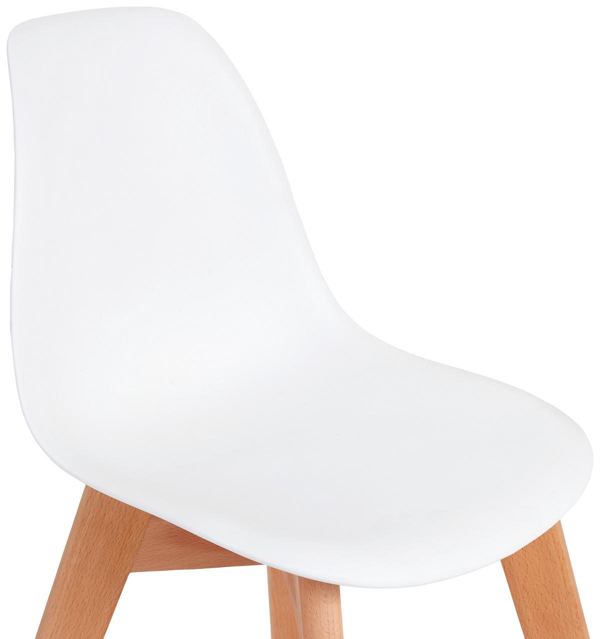 Kinderstuhl Bambino Kunststoff/holz Weiß - Buchefarben/Weiß, MODERN, Holz/Kunststoff (30,5/57/36cm) - Ondega