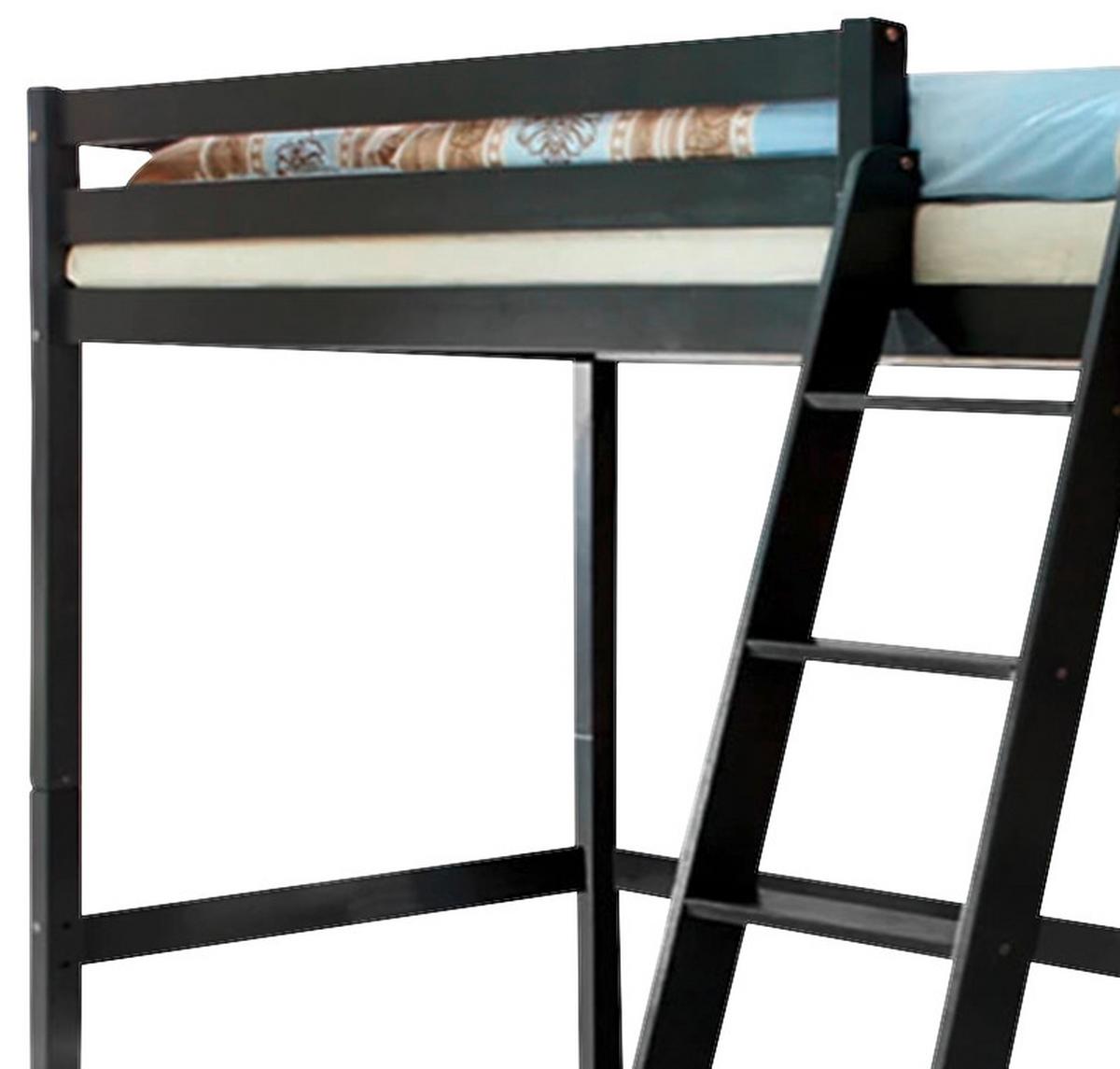 Postel z masivního dřeva MATTHIAS 90 šedá - tmavě šedá, Basics, dřevo (90/200cm) - MID.YOU