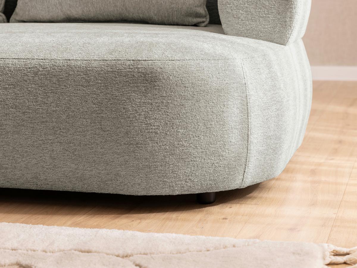 3-Sitzer-Sofa Ferro Hellgrau B: 200 cm - Hellgrau/Schwarz, Design, Textil (200/76/96cm) - Livetastic