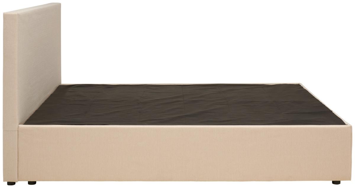 Boxbett Mit Topper 180x200 Cm Carolina Sandfarben - Sandfarben/Schwarz, Basics, Holz/Textil (180/200cm) - P & B