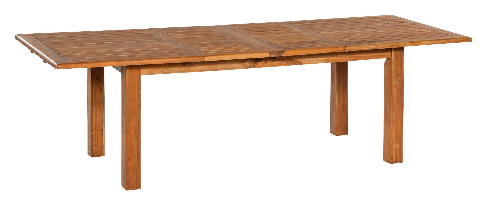 Gartentisch ausziehbar Paraiba Akazienholz L: 180 cm - Akaziefarben, ROMANTIK / LANDHAUS, Holz (180-260/100/75cm) - Gardenson