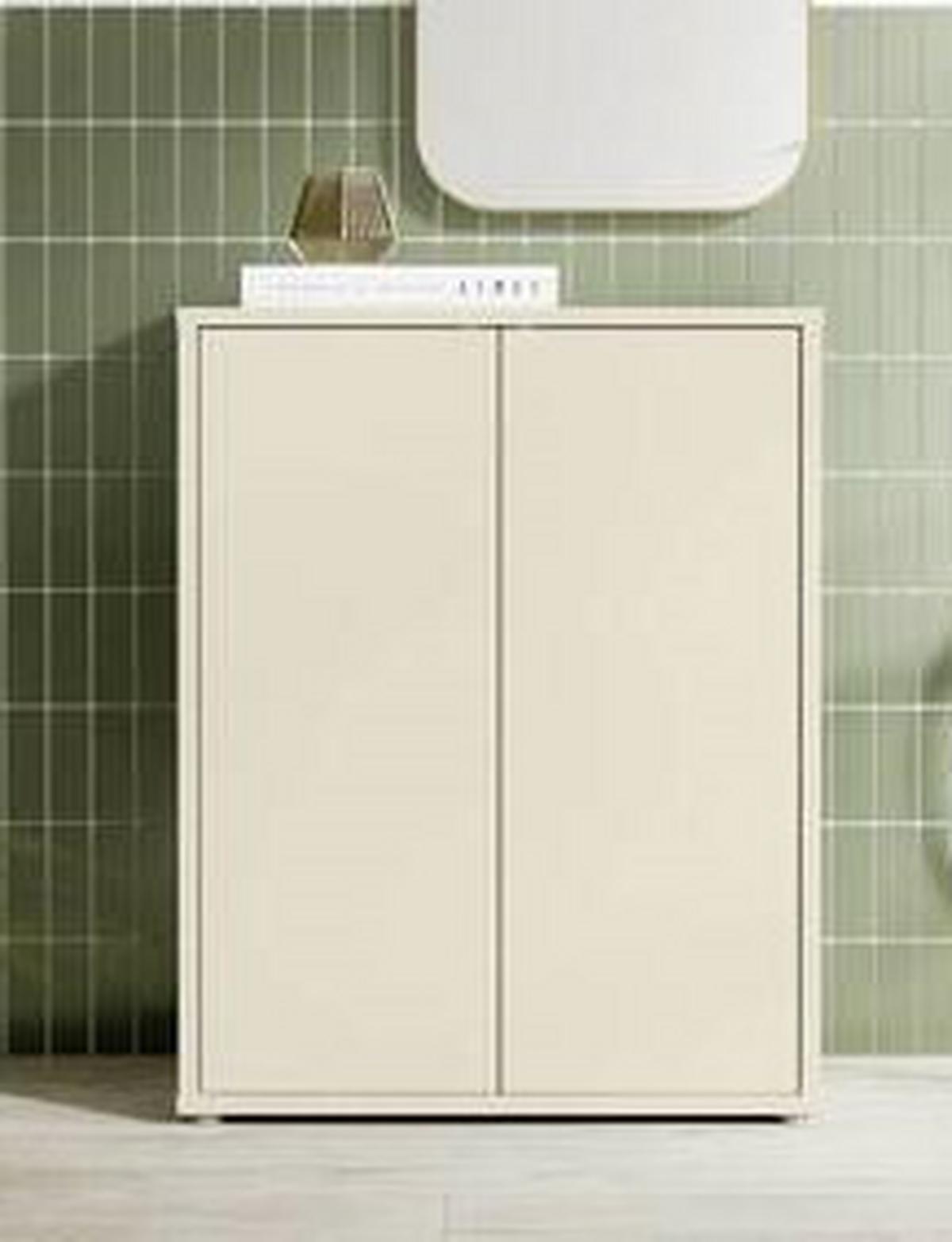 Botník Alice, barva kašmírová, š: 74,5 cm - šedá/pískové barvy, Moderní, kompozitní dřevo/plast (74,5/99,1/34,9cm)