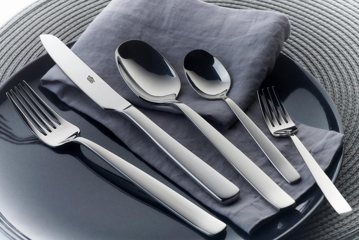 Besteckset Premium - Edelstahlfarben, Basics, Metall - GSW