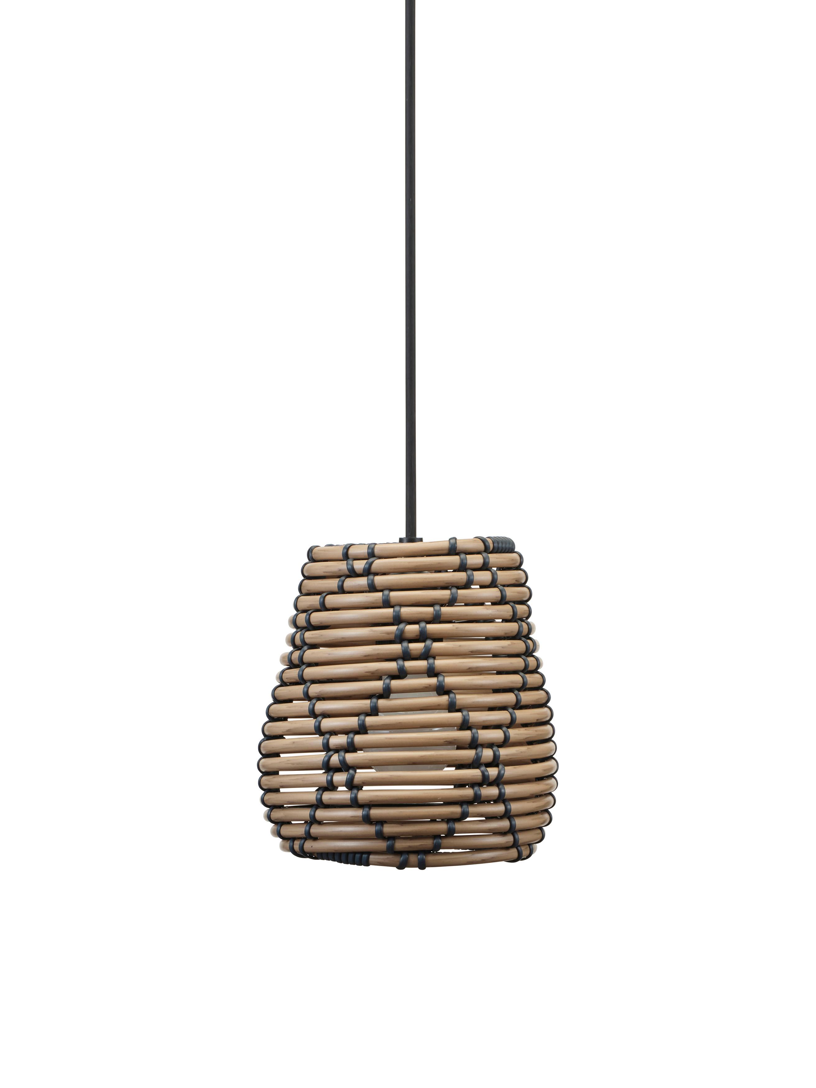 AUSSENHÄNGELEUCHTE 8018-2503 - Schwarz, Natur, Kunststoff (18/25cm) - PR Home