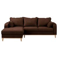 Ecksofa Beata Braun S: 150x230 cm - Wengefarben/Braun, Design, Textil (150/230cm) - Livetastic