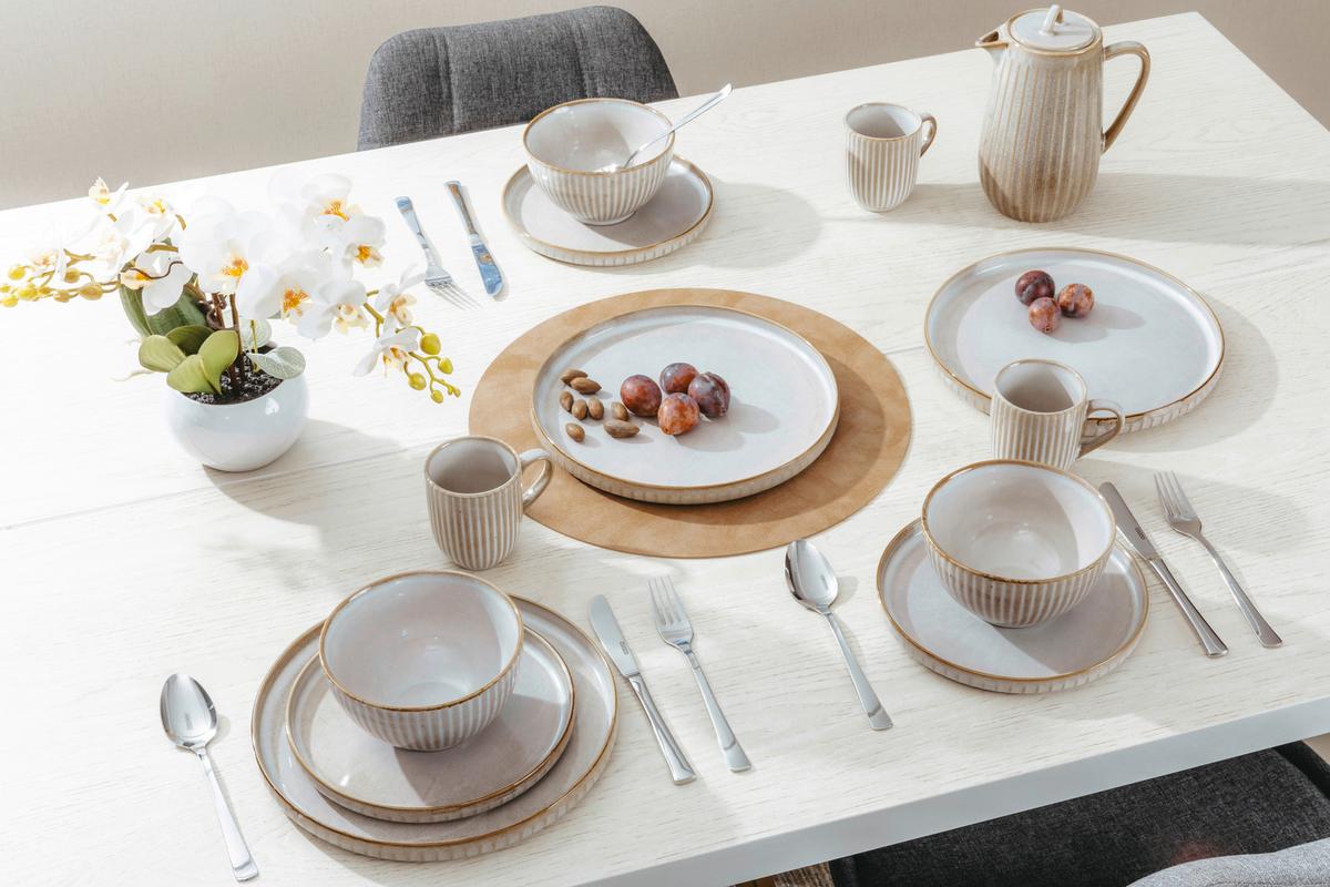 Müslischale Danica - Beige, ROMANTIK / LANDHAUS, Keramik (14/8cm) - James Wood