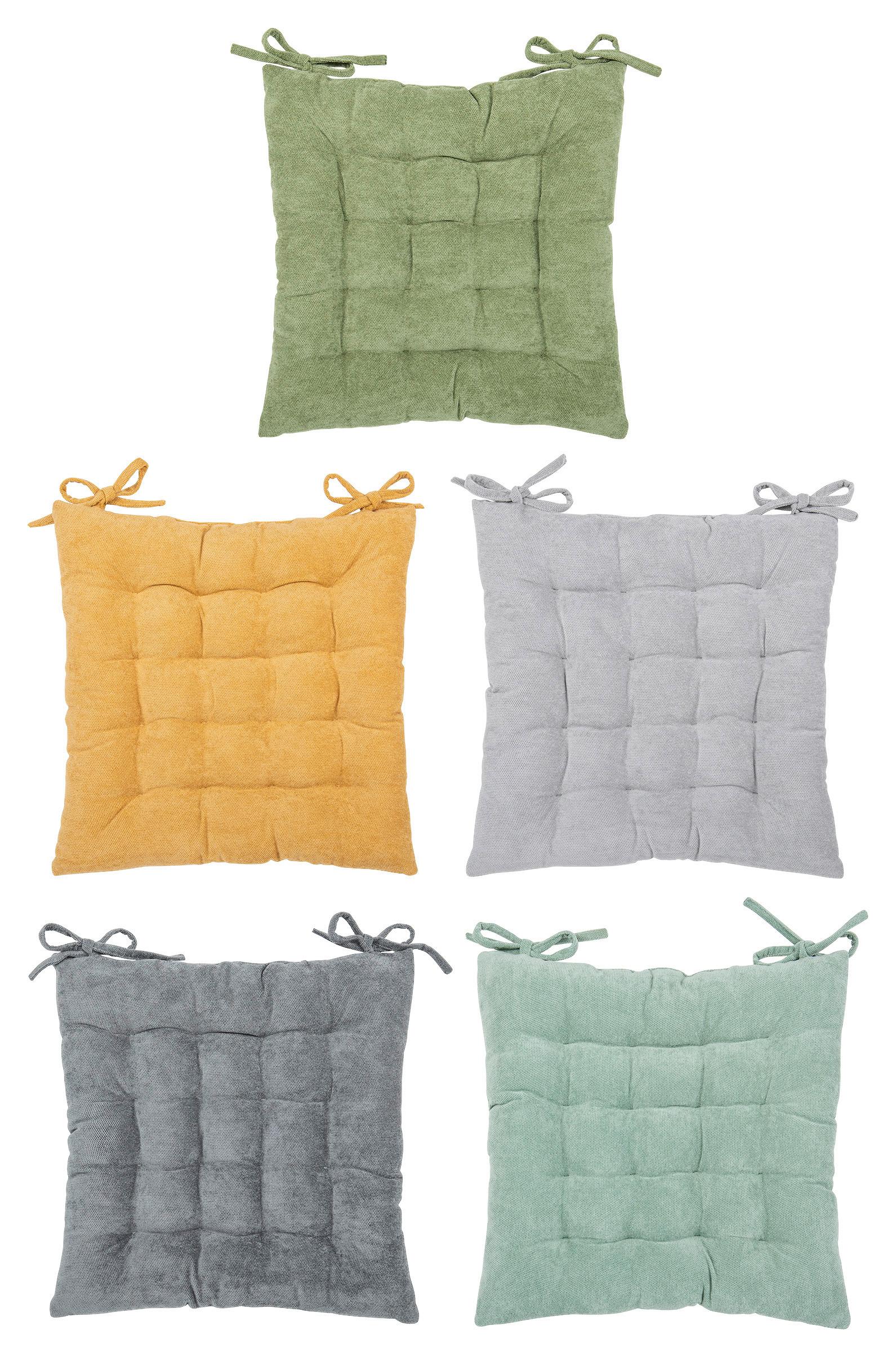 Sitzkissen Campino Anthrazit 40x40 cm Polyester - Anthrazit, MODERN, Textil (40/40/4cm) - Luca Bessoni