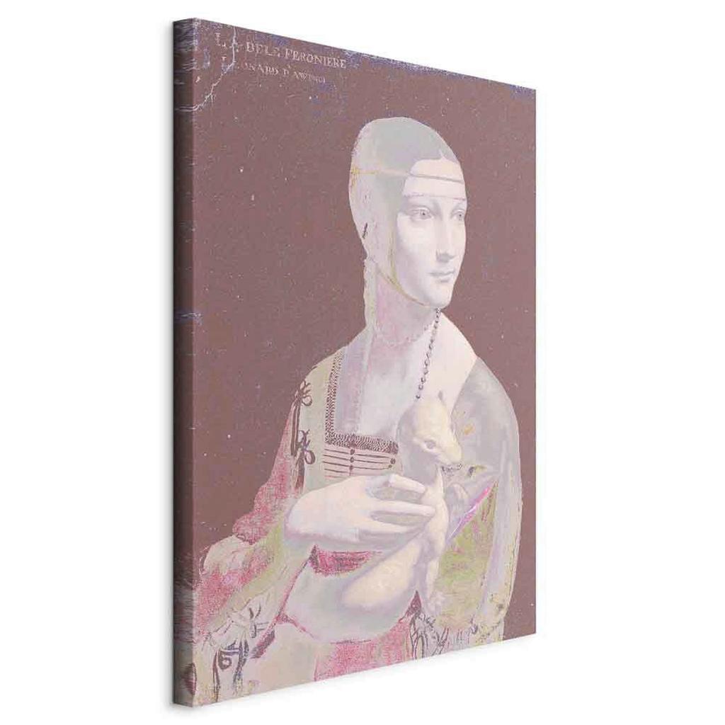 Leinwandbild Pastel Lady Multicolor B: 40 cm