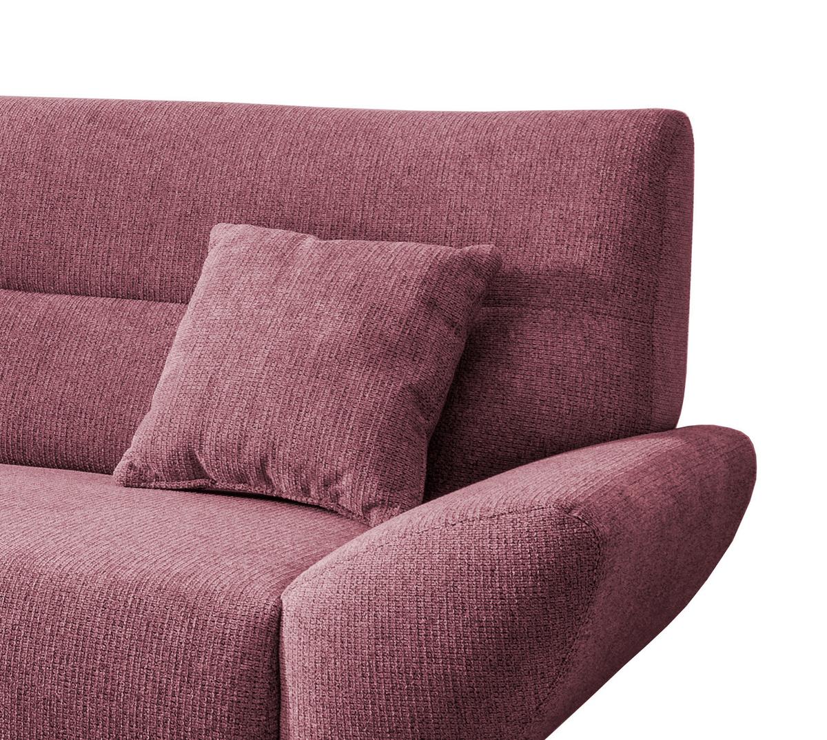Ecksofa Drago Brombeere S: 166/290 cm - Wildeiche/Brombeere, MODERN, Holz/Textil (166/290cm) - MID.YOU
