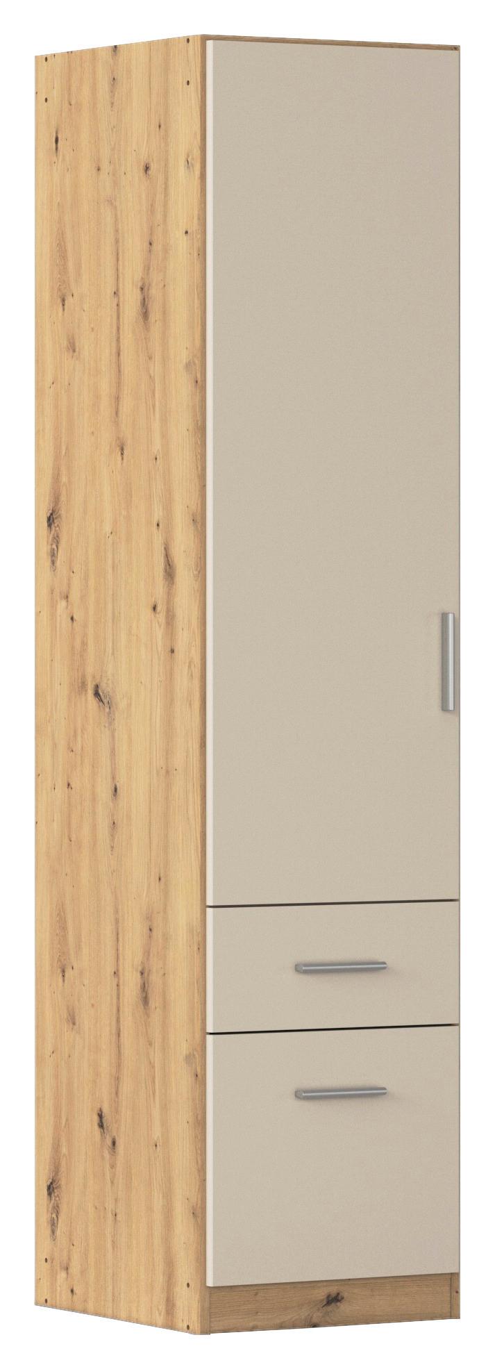 Kleiderschrank Celle Matt Champagner B: 47 cm - Champagner/Eiche Artisan, Trend, Holzwerkstoff (47/197/54cm)