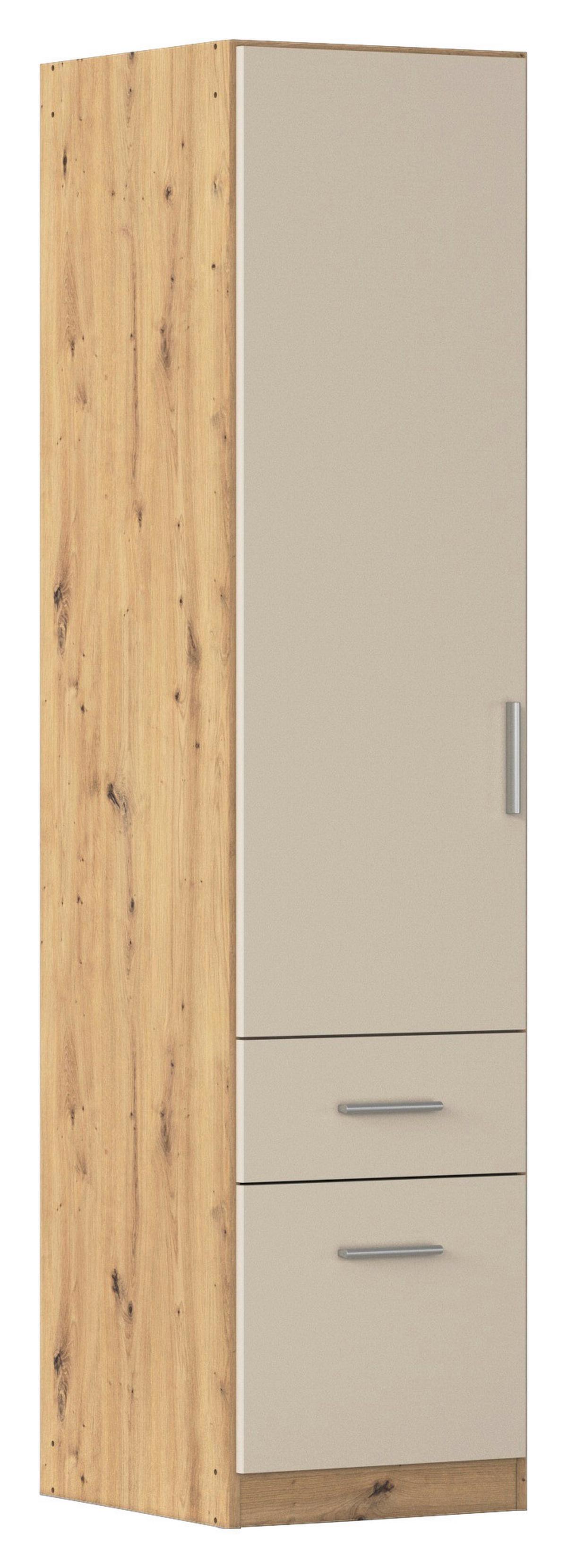 Kleiderschrank Celle Matt Champagner B: 47 cm - Champagner/Eiche Artisan, Trend, Holzwerkstoff (47/197/54cm)