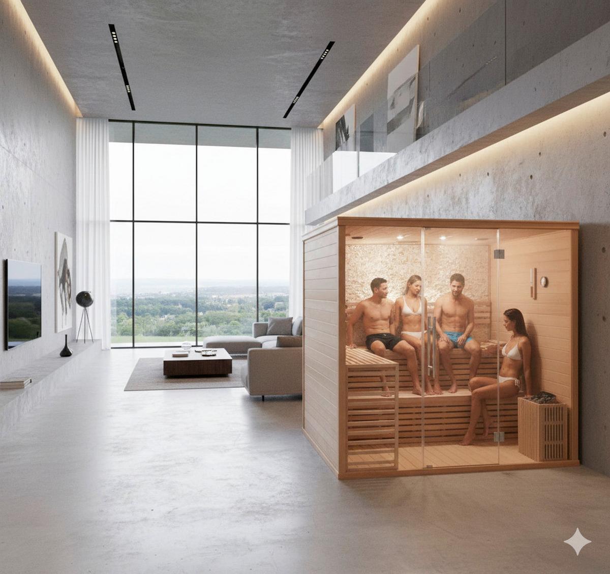 Sauna Lillehammer, 3 Sitzbänke Inkl. 3 Sitzbänke - Tannenholzfarben, Basics, Holz (200/210/170cm)