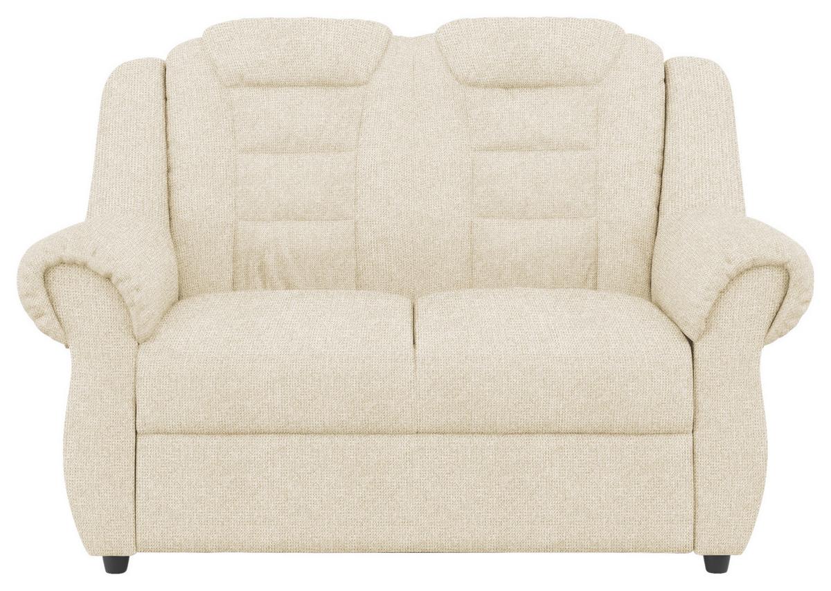 Sitzgarnitur 3-tlg. Boston Creme Chenille - Creme/Schwarz, KONVENTIONELL, Textil - Livetastic