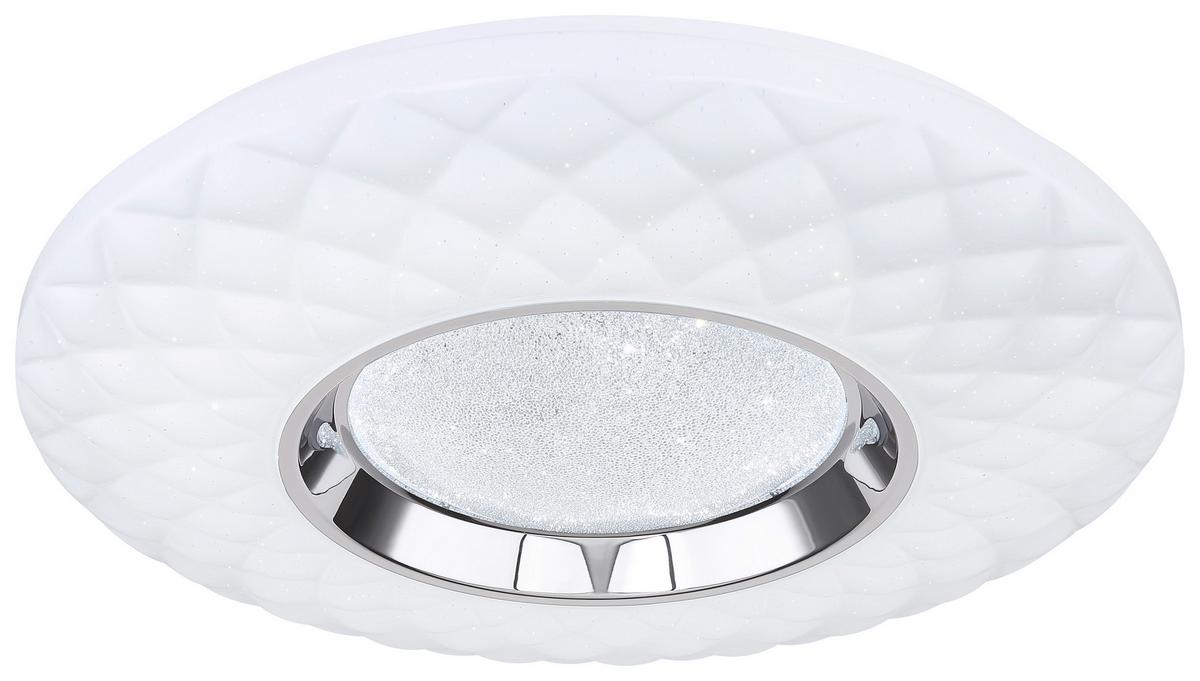 Led-deckenleuchte Ø 49 Cm Mit Smartphone-Steuerung - Opal, Design, Kunststoff/Metall (49/6,8cm) - Globo
