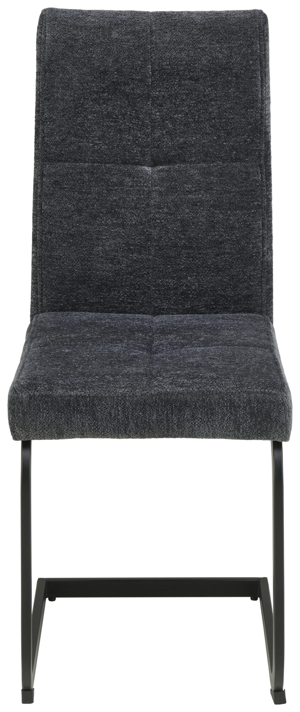 Schwingstuhl Magnus Dunkelgrau B: 39 cm - Dunkelgrau/Schwarz, LIFESTYLE, Textil/Metall (39/98/43cm) - MID.YOU