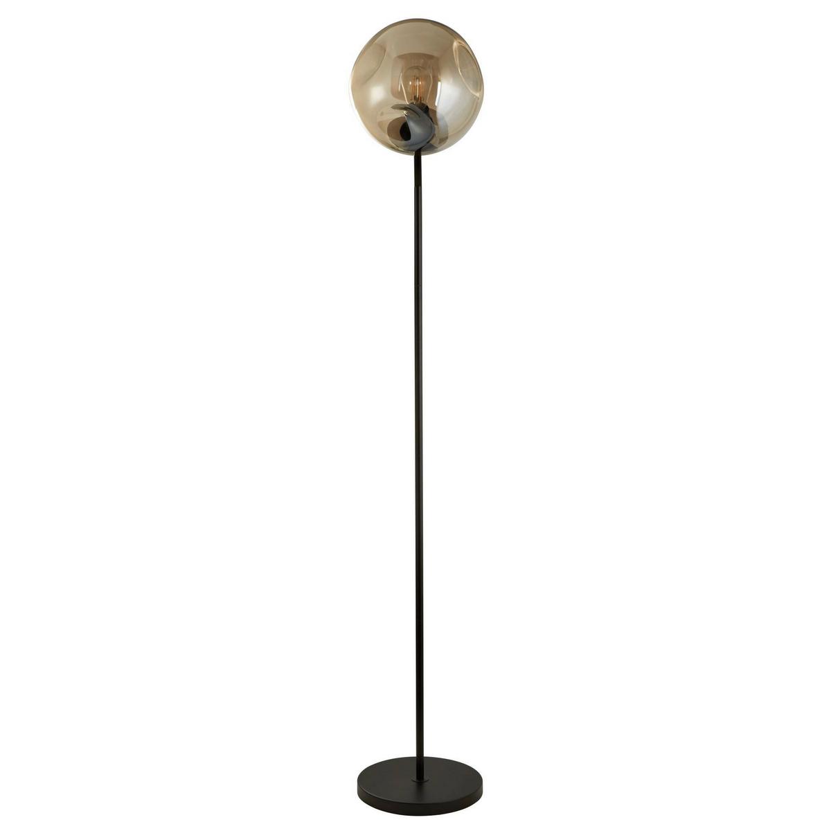 Stehleuchte Eu22122 - Champagner/Schwarz, Design, Glas/Metall (25/30/137cm)