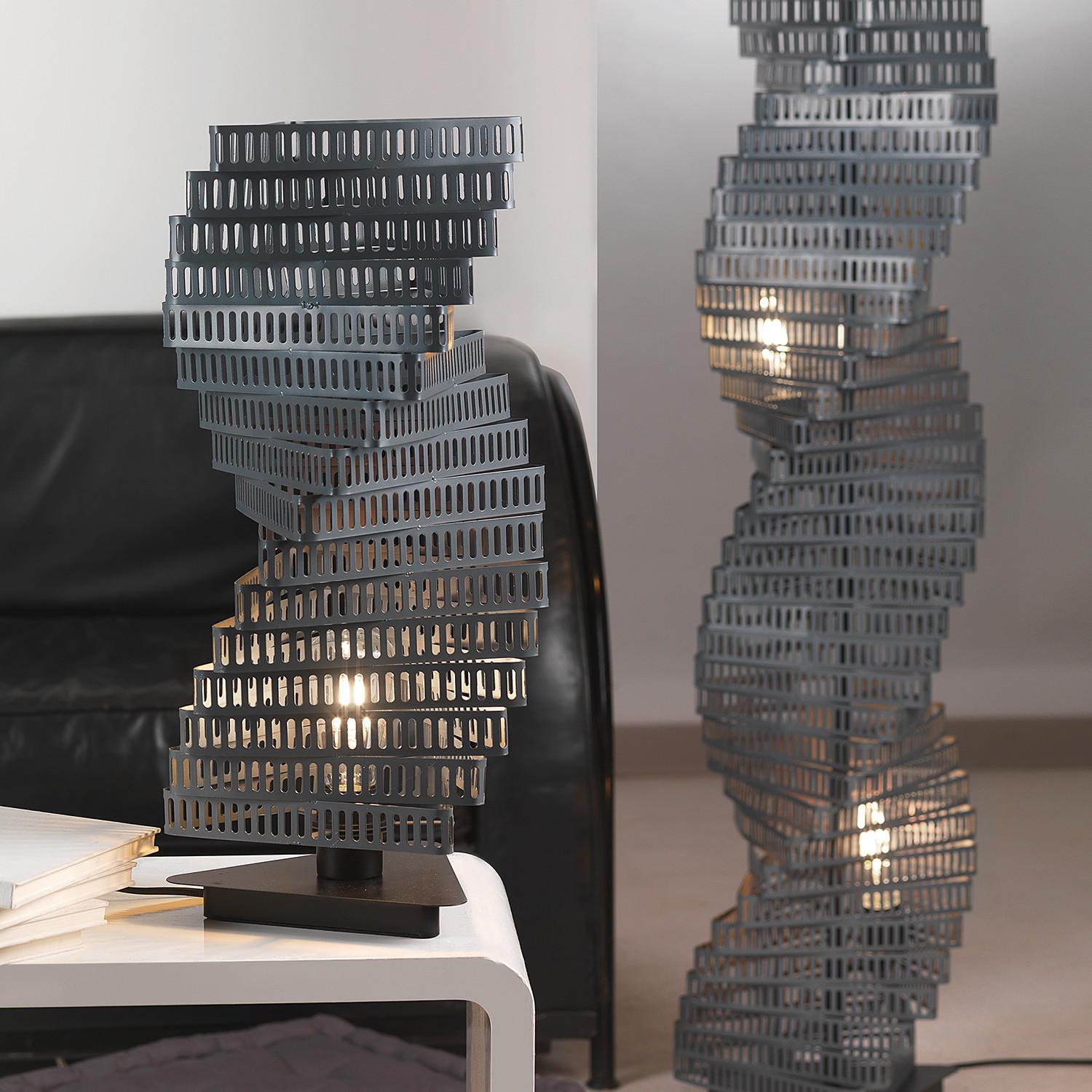 Tischleuchte Chromfarben L: 25 cm 22w - Chromfarben/Schwarz, Design, Kunststoff/Metall (25/25/55cm)