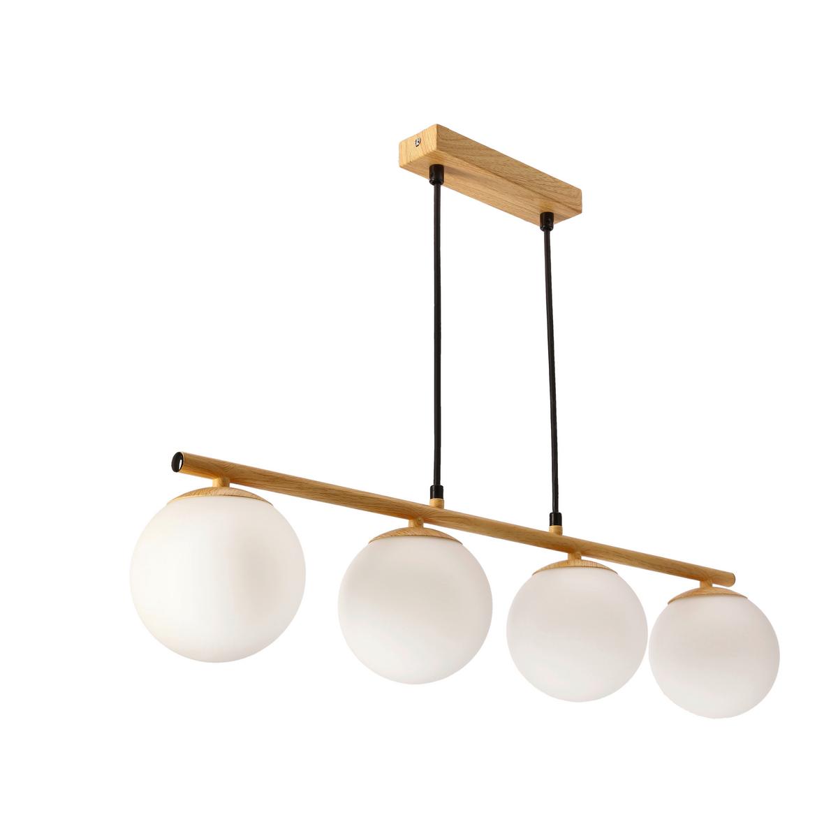 Pendelleuchte 34-37442 Carrine - Eichefarben/Schwarz, KONVENTIONELL, Metall (68/13/100cm)