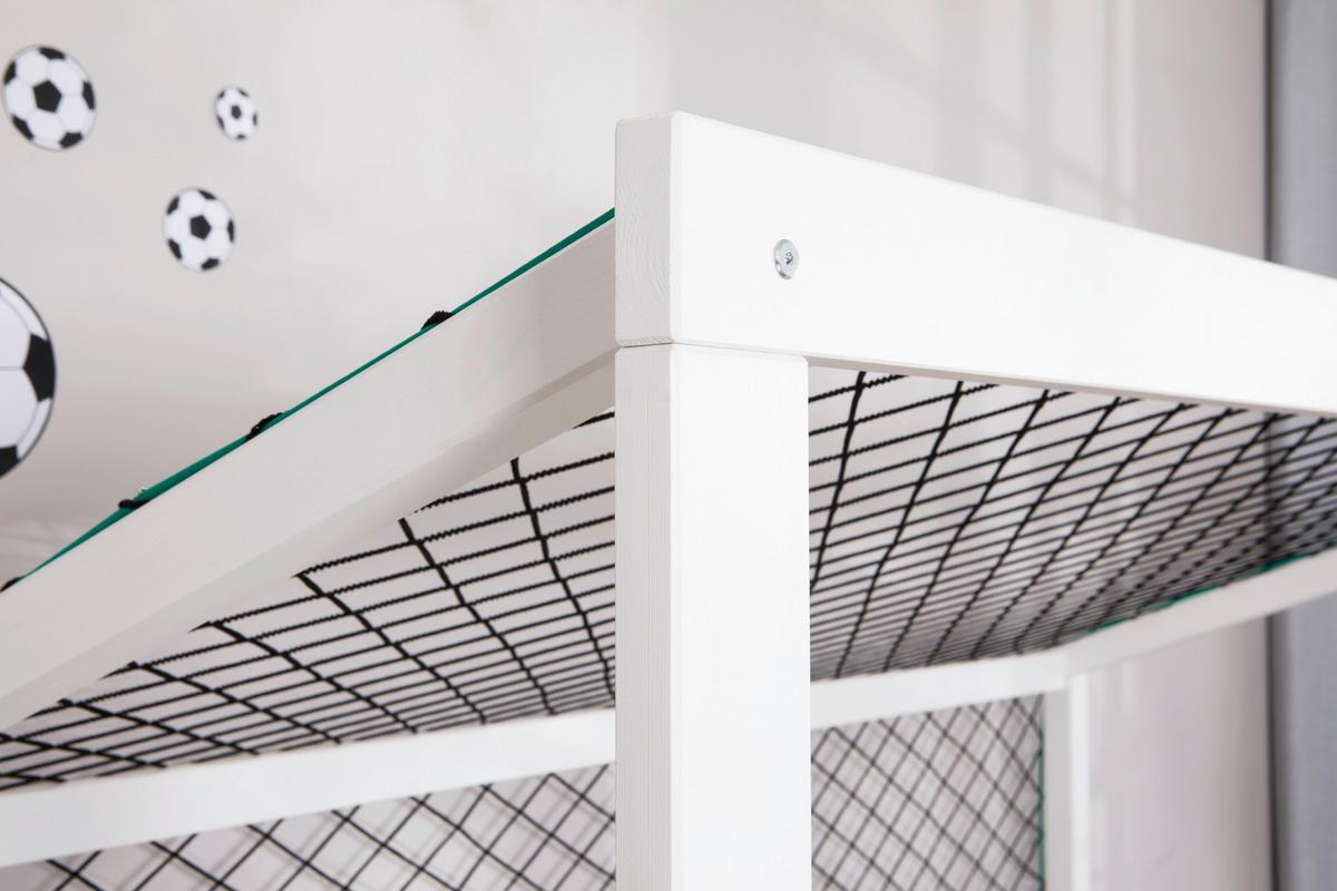 Bodenbett mit Bettkasten 90x200 cm Weiß - Weiß, MODERN, Holz/Textil (90/200cm) - MID.YOU