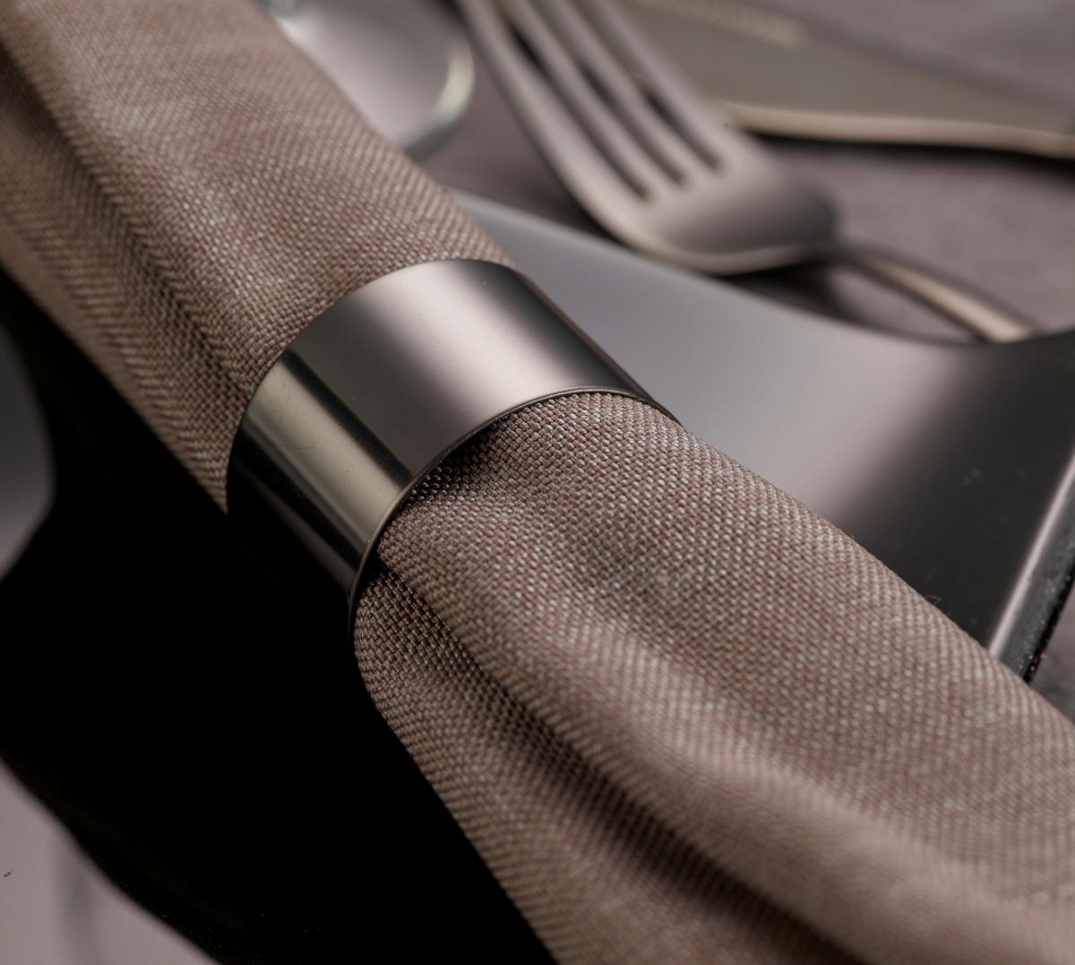 Serviettenringeset Ew-Nr-2110s - Schwarz, Basics, Metall (4/2,5cm) - Echtwerk