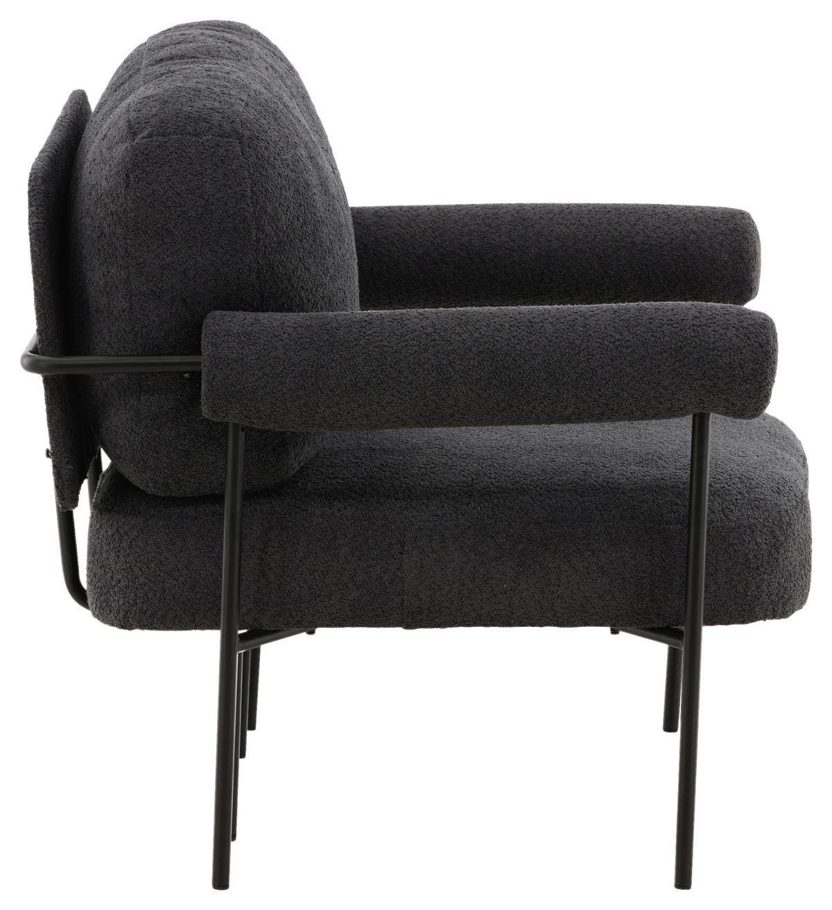 Sessel Tillberga X Josefin Lustig - Schwarz, Design, Kunststoff/Textil (95/83/87cm) - Livetastic