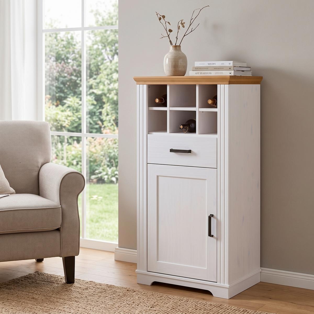 KOMMODE MALUNO 20909060 - Eichefarben/Weiß, KONVENTIONELL, Holz (68/136/48cm) - MID.YOU