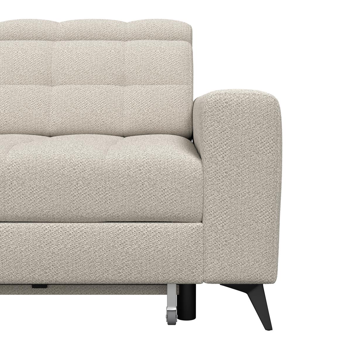 Ecksofa Barletta New Velours Greige, 228x289cm - Greige/Schwarz, ROMANTIK / LANDHAUS, Textil (228/289cm) - Luca Bessoni