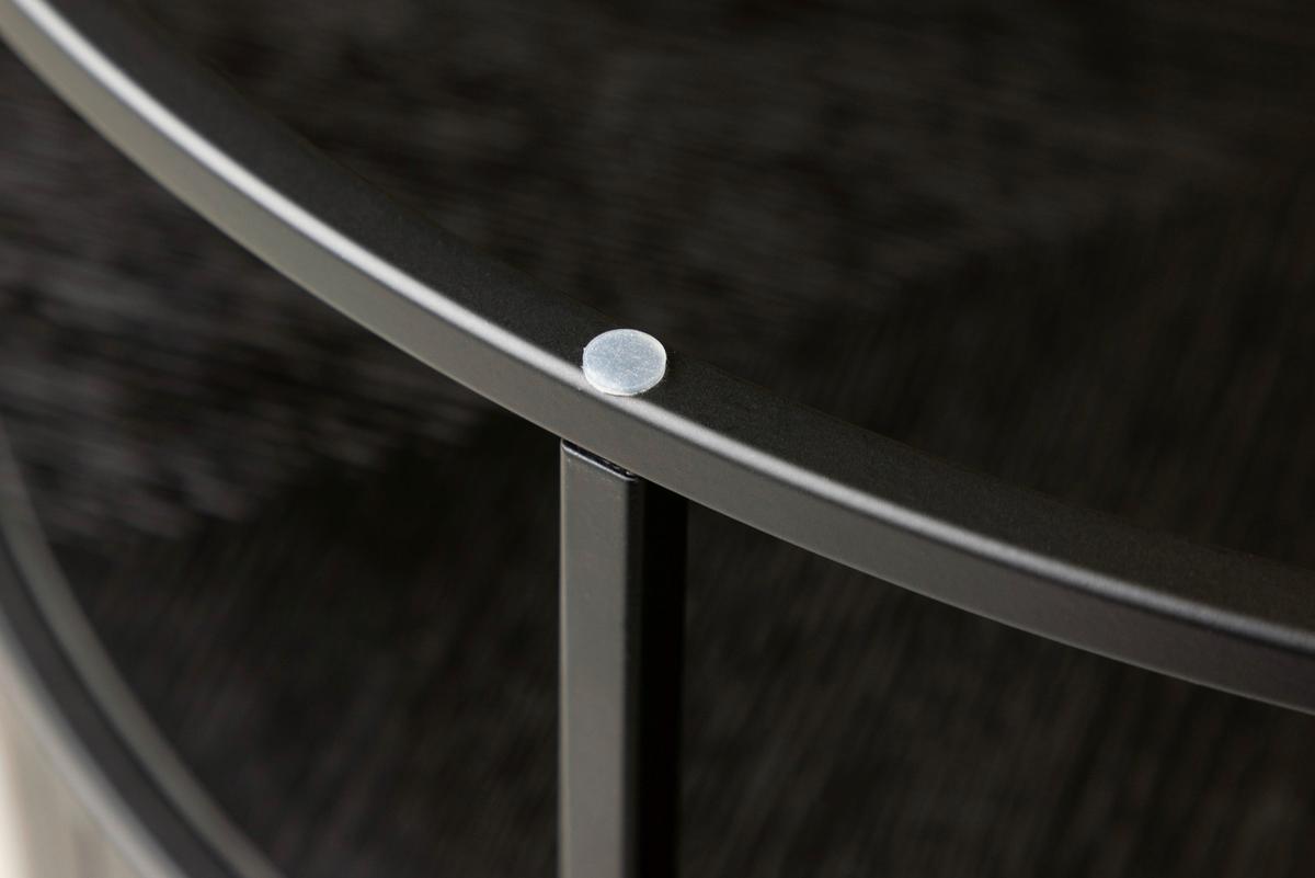 Couchtisch Bovall - Klar/Schwarz, Design, Glas/Holz (90/90/40cm) - Livetastic