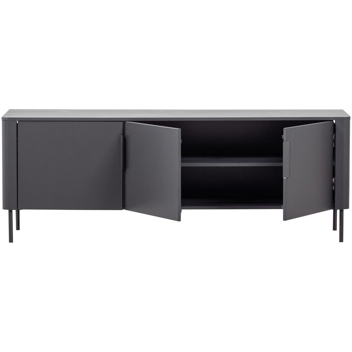 LOWBOARD Gunnar Schwarz B: 154cm - Schwarz, Design, Holz (154/56/44cm) - Livetastic