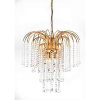 Kristall-Hängeleuchte 4698/Goro - Goldfarben, KONVENTIONELL, Glas/Metall (50/110cm)