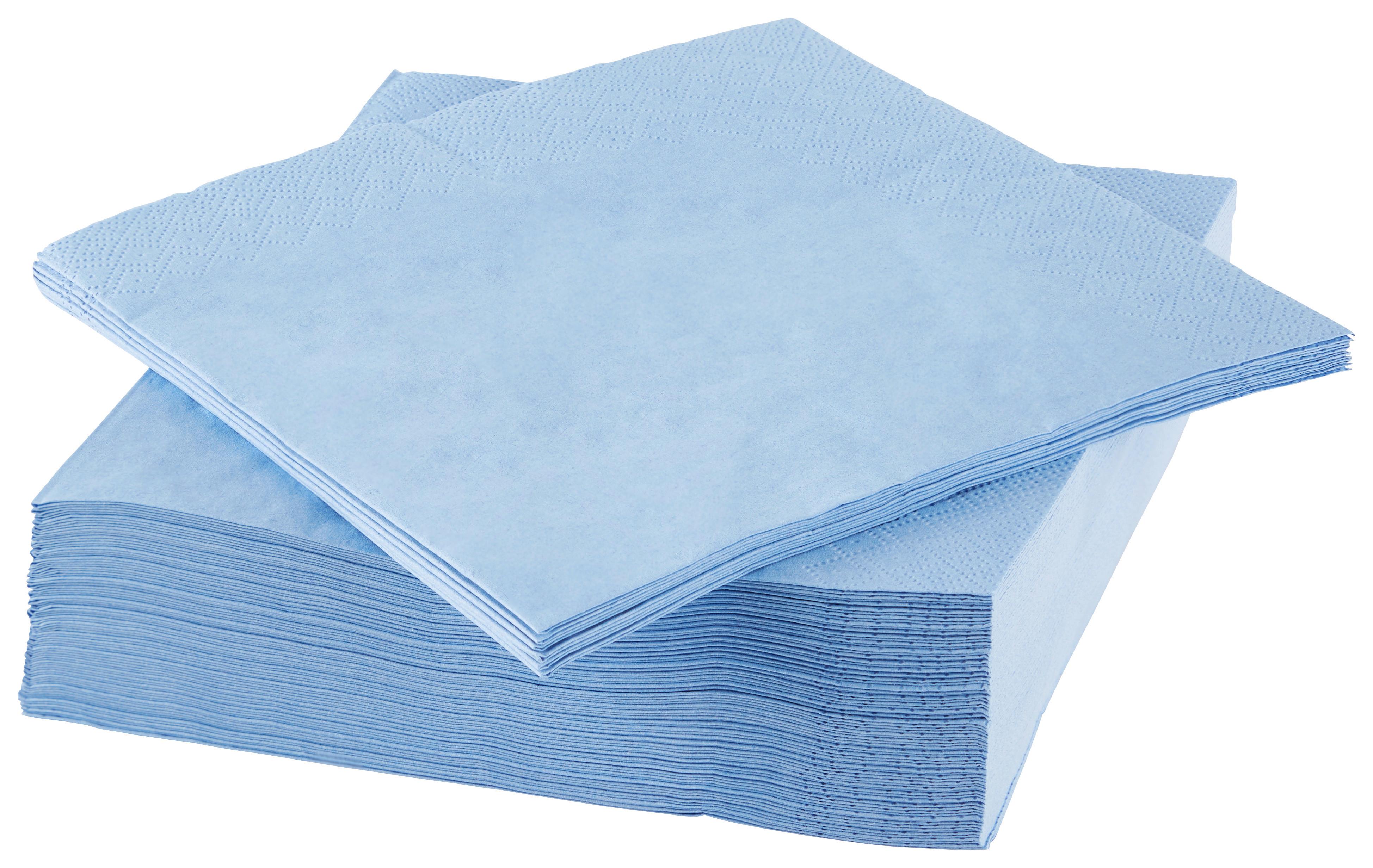 Serviette Lavenia Hellblau 50 Stk. 33x33 cm - Hellblau, MODERN, Papier (33/33cm) - Luca Bessoni