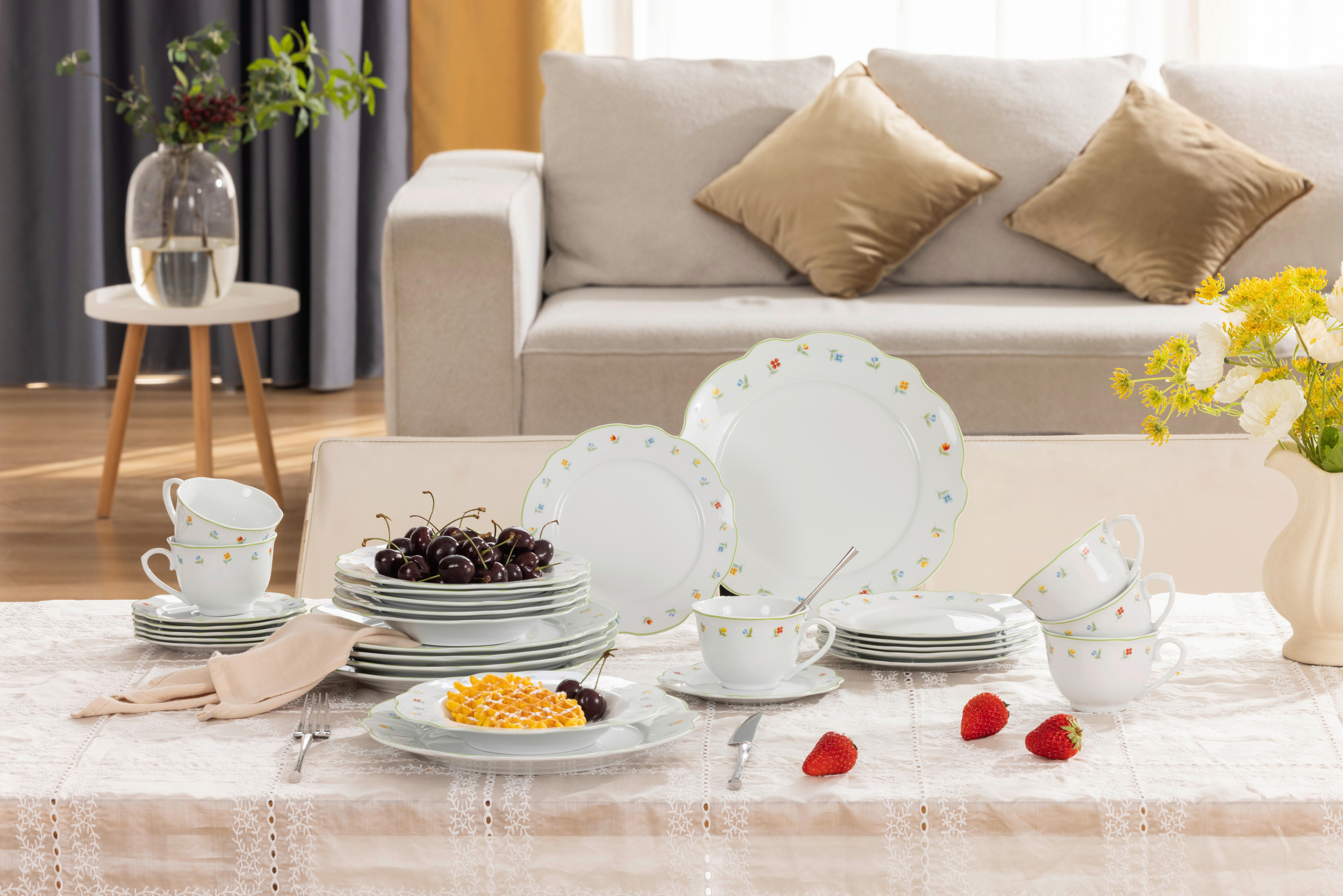 Kombiservice Lillian - Weiß, Basics, Keramik - James Wood