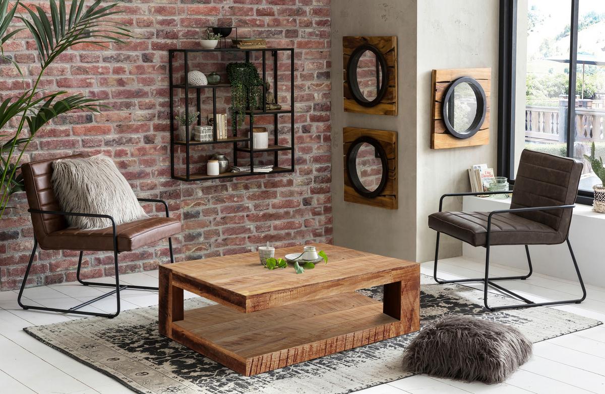 Couchtisch Naturfarben B: 60 cm - Naturfarben, Design, Holz (90/60/40cm) - Livetastic