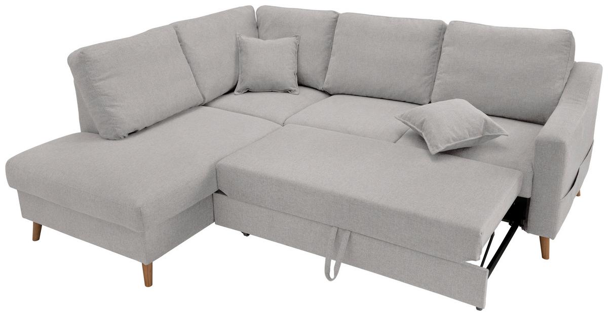 Ecksofa Valentina Grau S: 200x230 Cm - Naturfarben/Grau, KONVENTIONELL, Textil (200/230cm) - Livetastic