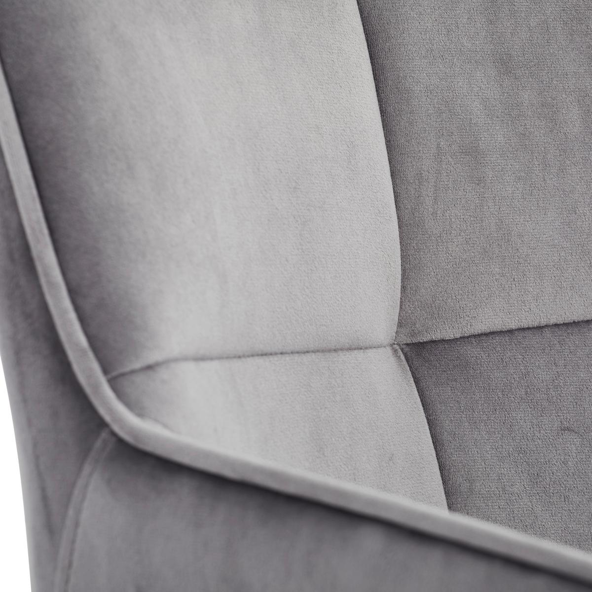 Armlehnstuhl Rapallo Grau Drehbare Sitzfläche 2er-Set - Schwarz/Grau, MODERN, Holz/Textil (57/83,5/60cm) - Livetastic