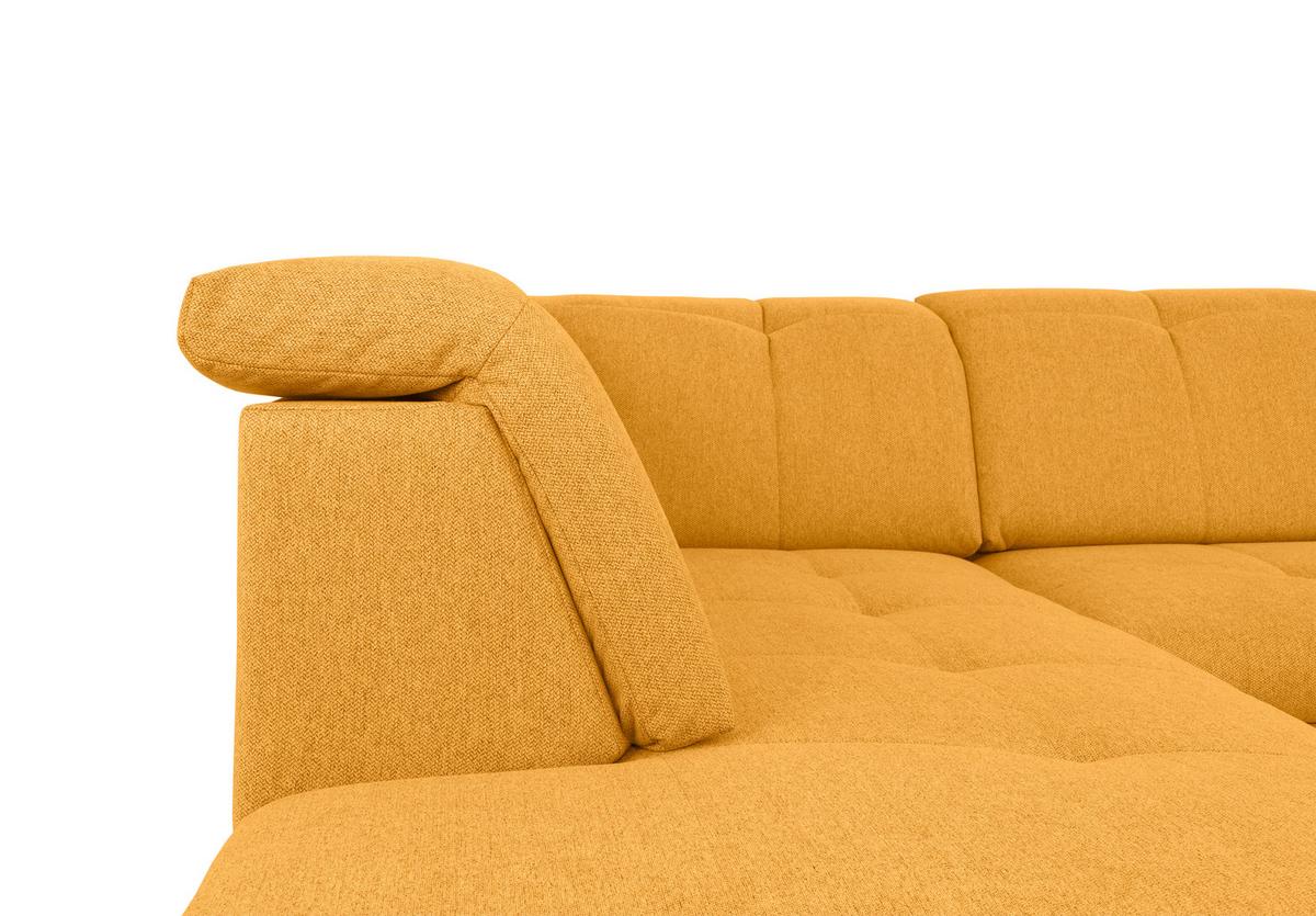 Wohnlandschaft Ramzes Gelb U: 215x328x173 cm - Beige/Gelb, Design, Textil (215/328/173cm) - MID.YOU