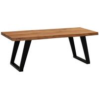 Couchtisch Couchtisch - Schwarz/Akaziefarben, Design, Holz/Metall (120/60/46cm) - MID.YOU