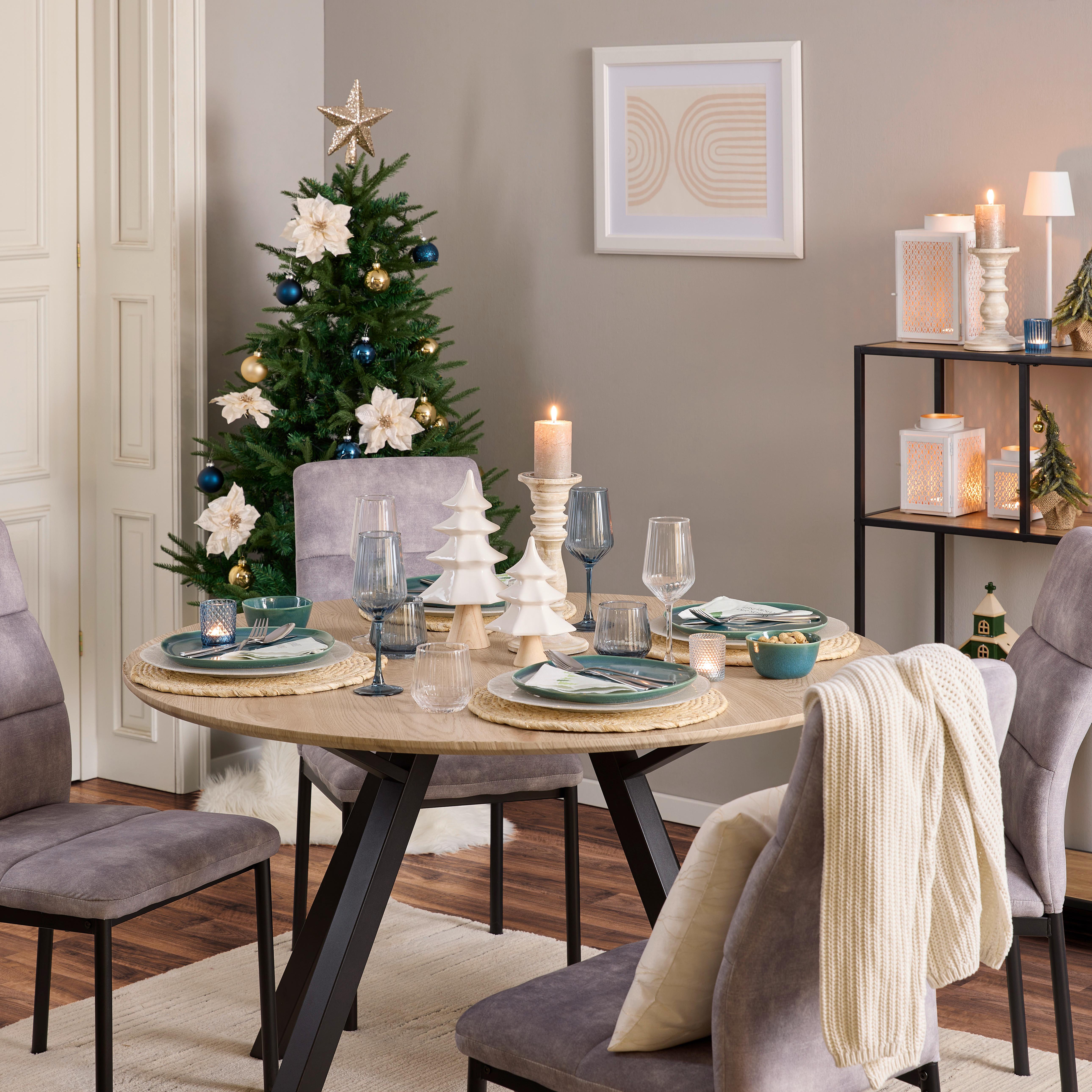 Platzteller Fjona - Weiß, Design, Glas (33cm) - Luca Bessoni