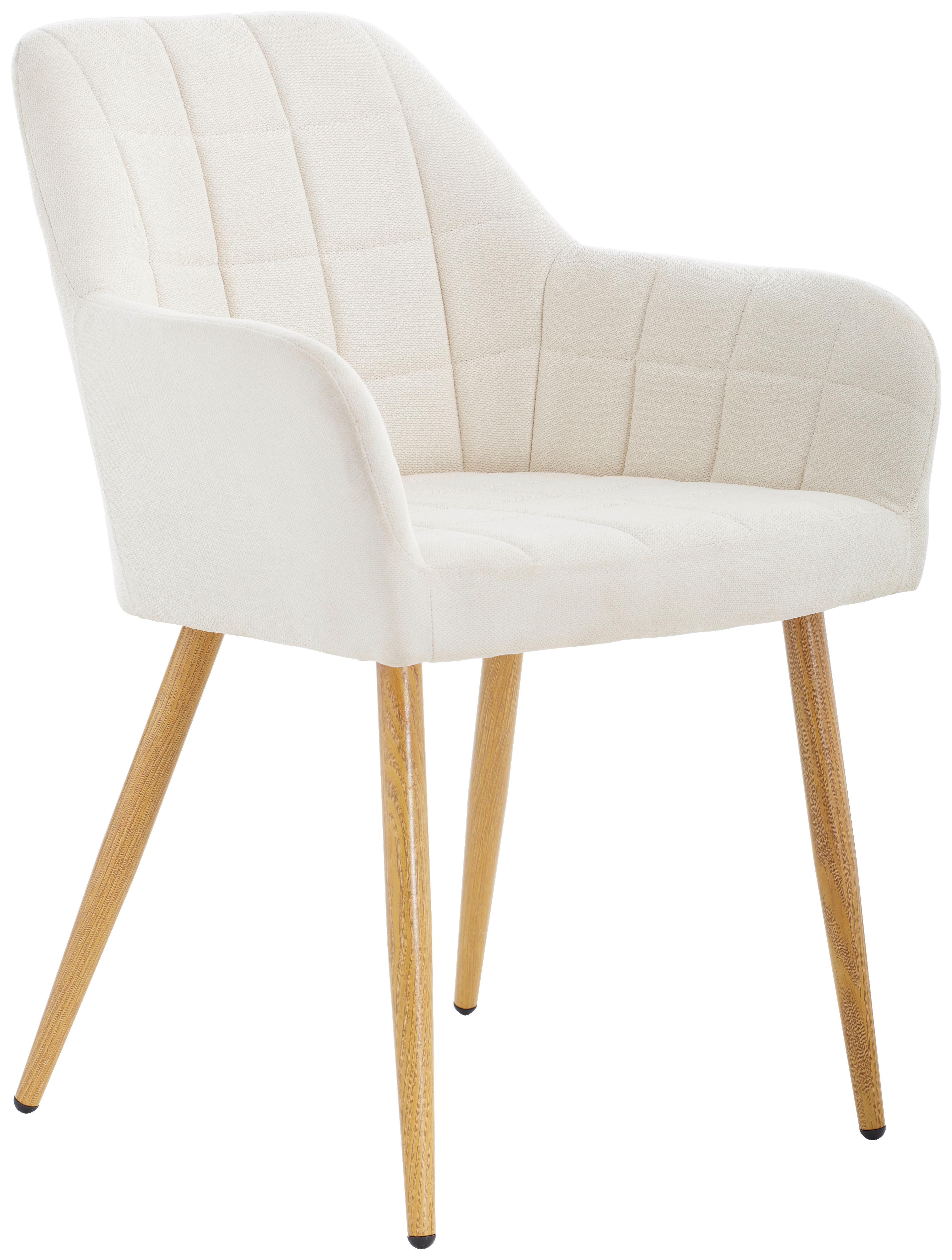 Armlehnstuhl Drops Beige B: 57 Cm - Eichefarben/Beige, MODERN, Textil/Metall (57/82/60cm) - MID.YOU