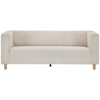 Třímístná pohovka SAM, krémový manšestr - krémová, Moderní, dřevo/textil (217/79/84cm) - Mömax