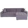 Ecksofa mit Schlaffunktion Keaton + Bettkasten, Grau - Grau, Basics, Textil (263/169cm) - Livetastic