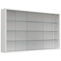 HÄNGEVITRINE Drivalo Weiß B: 100 cm - Transparent/Weiß, Design, Glas/Holzwerkstoff (100/60/15cm) - MID.YOU