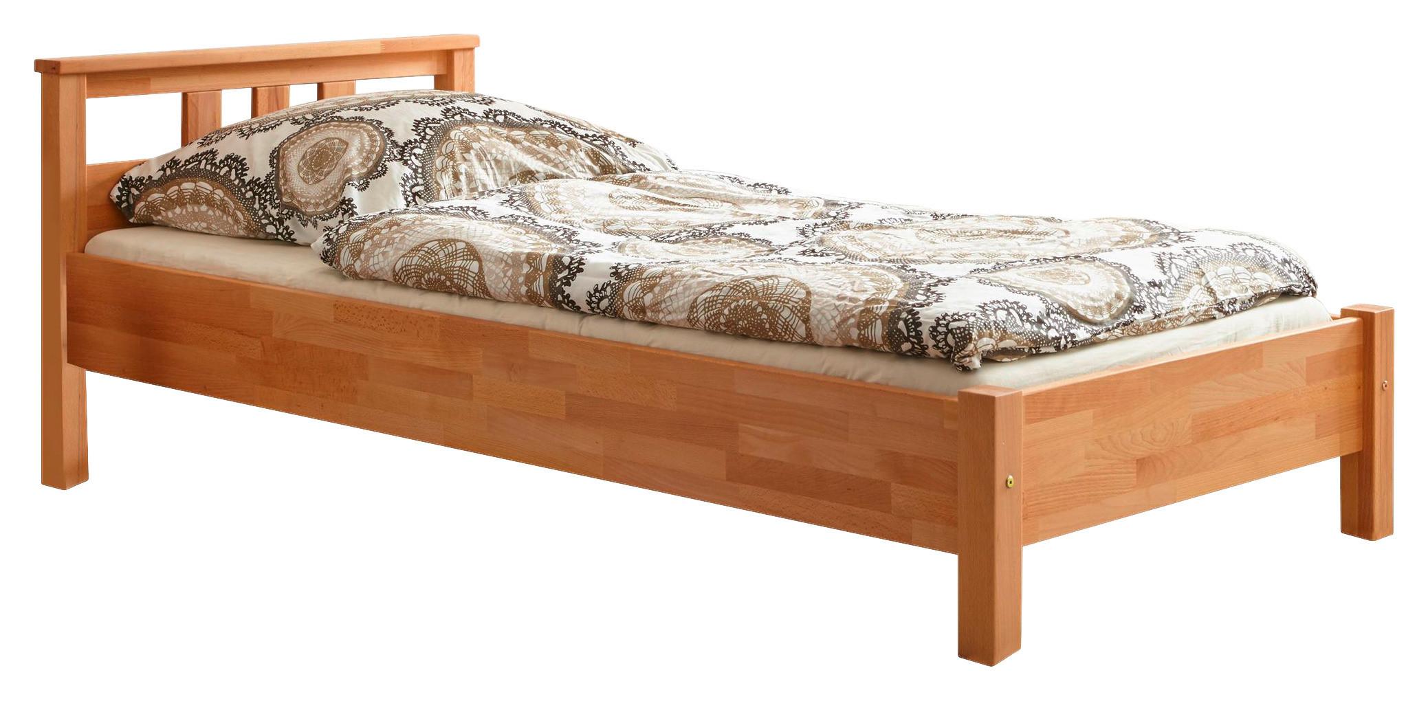 Massivholzbett 90x200 Merci, Buche Geölt - Buchefarben, KONVENTIONELL, Holz (90/200cm) - MID.YOU