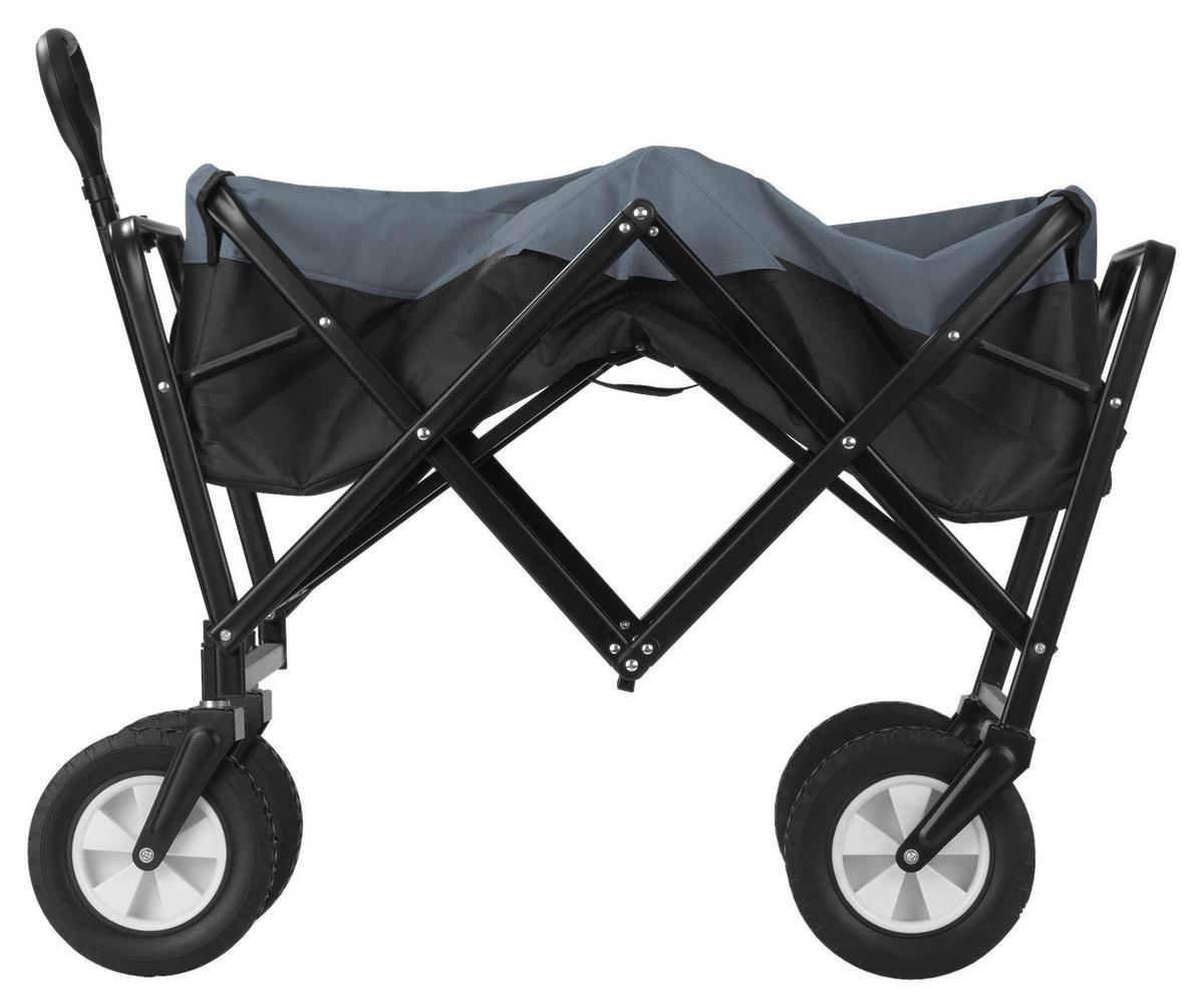 Bollerwagen Easymaxx Grau/schwarz Max. 80 Kg - Schwarz/Grau, Basics, Kunststoff/Textil (106,3/52/79,8cm) - TV - Unser Original