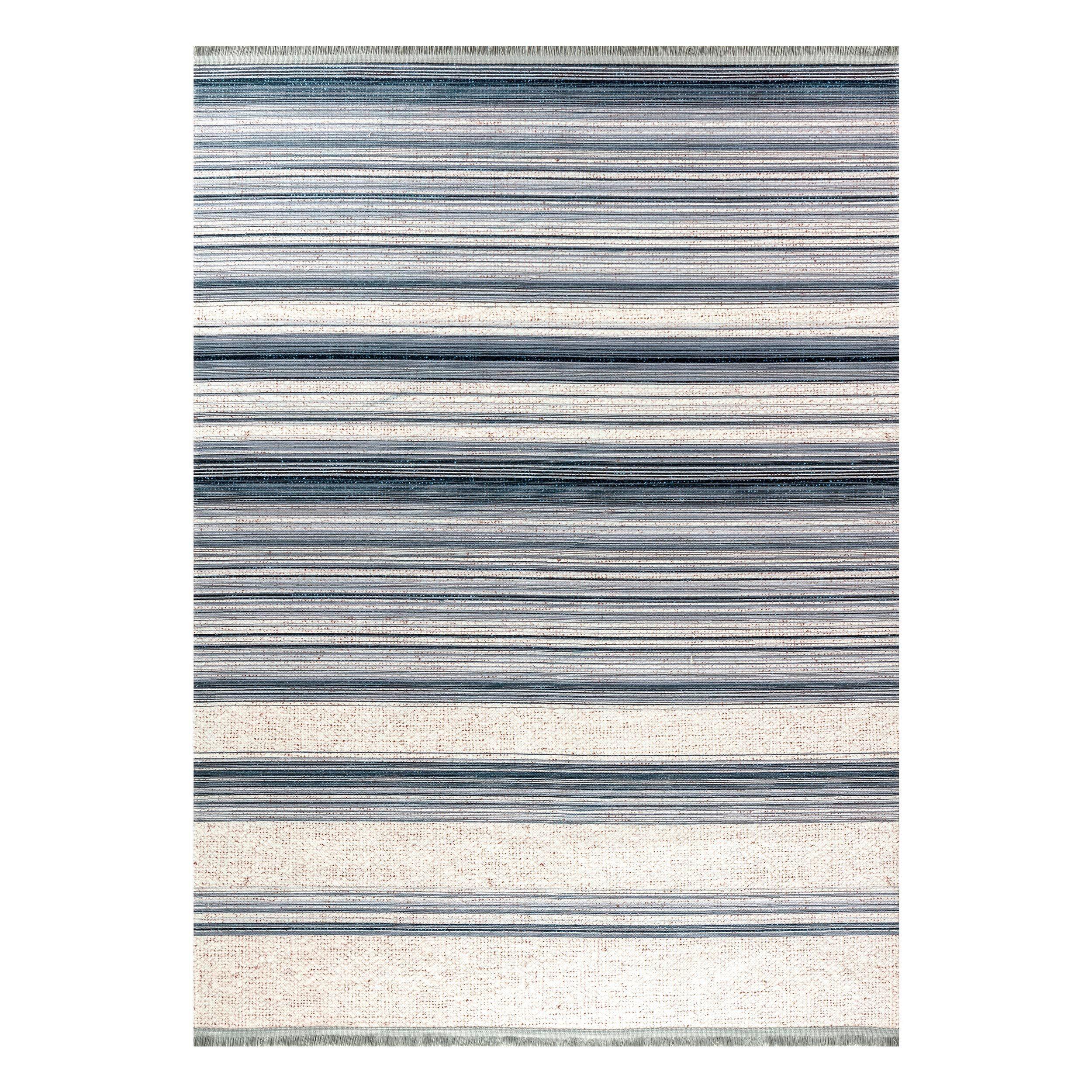 Webteppich Blau/Beige Arjen 160x230 cm