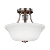 Deckenleuchte Fe-Evington-Sf-Sn - Nickelfarben, Basics, Glas/Metall (35.2/29.7cm) - Elstead Lighting